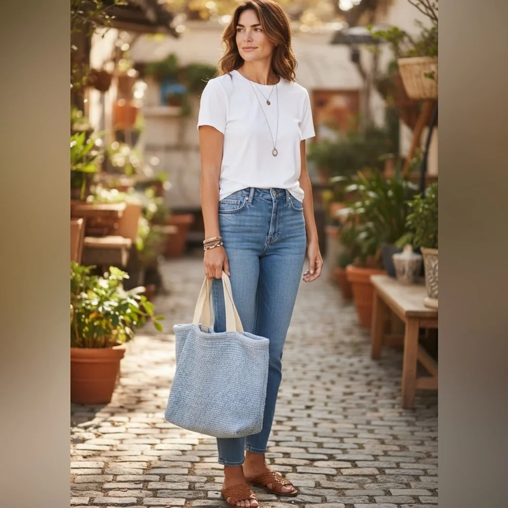 Raj-Anthropologie Textured Cotton‎ Chenille Tote Bag
